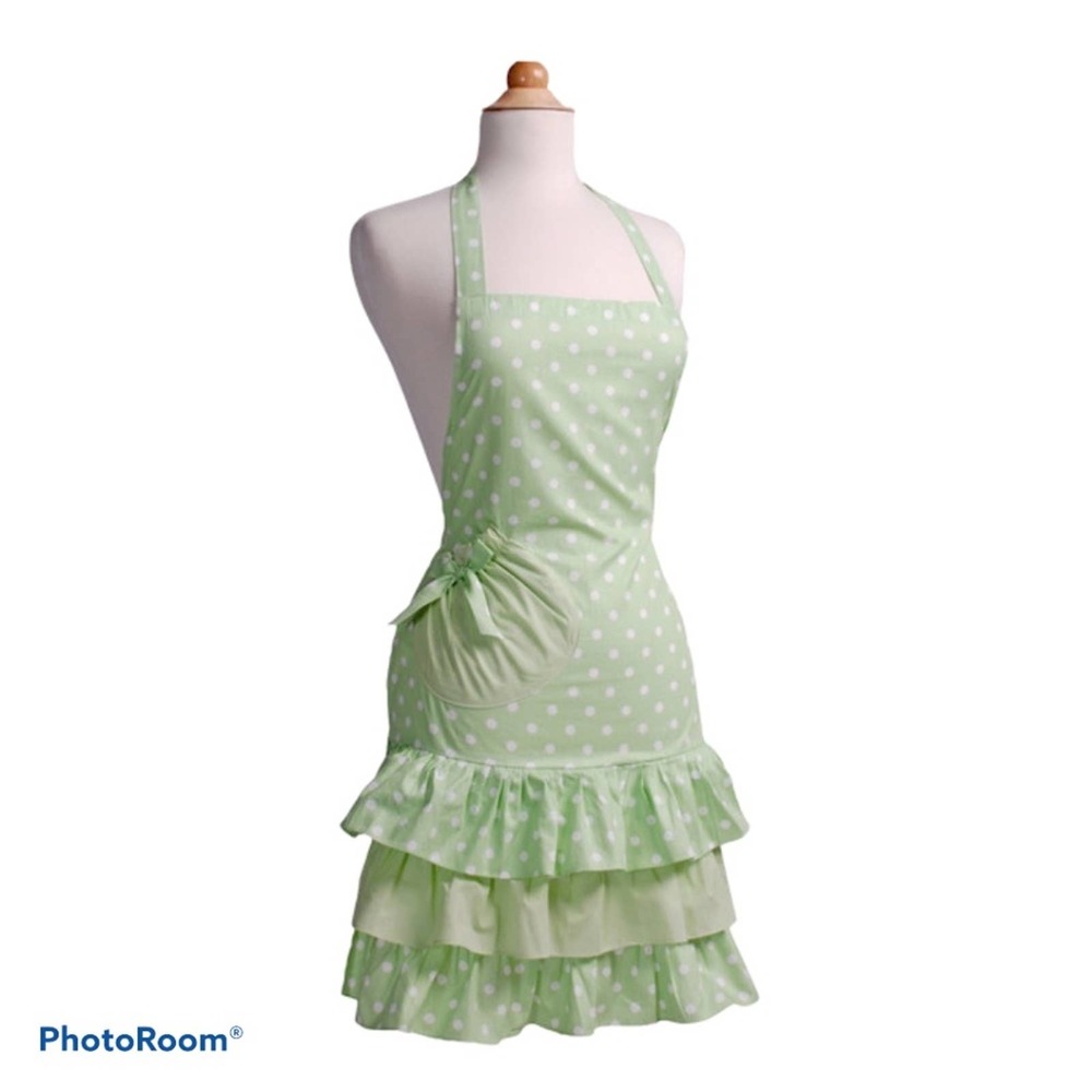 NWT Mint Polka Dot Apron